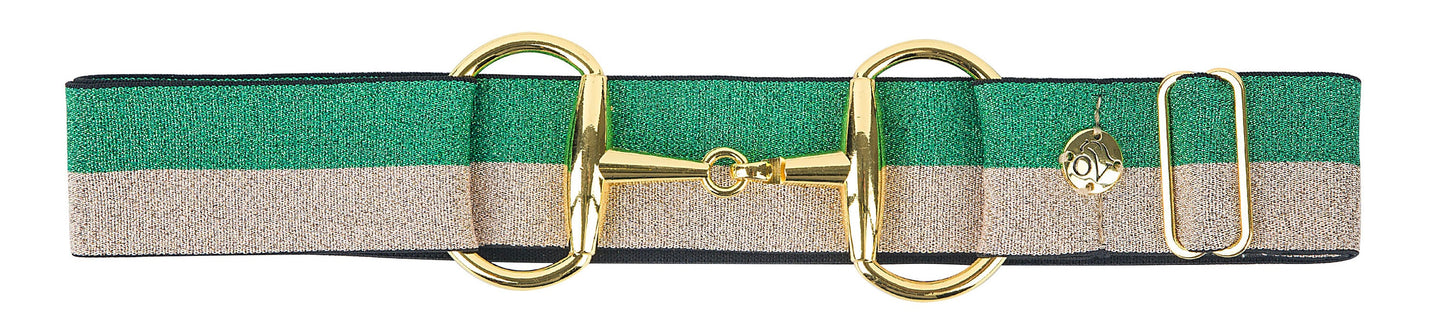 Women's Bit Buckle Glitter Belt - Hunter Gold