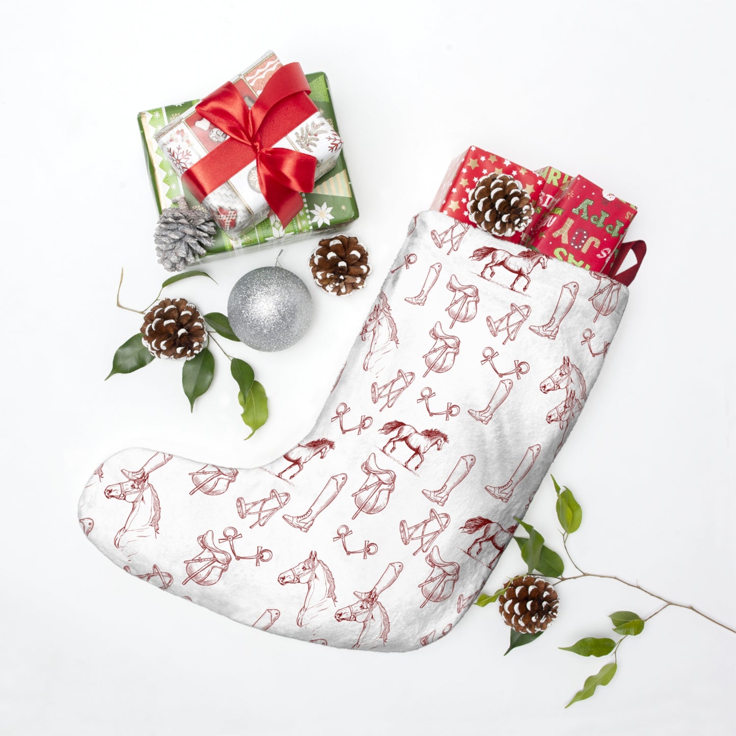 Equestrian Ralph Lauren Style Christmas Stocking