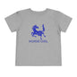 Horse Girl Toddler Tee — Blue Decorative Horse Graphic