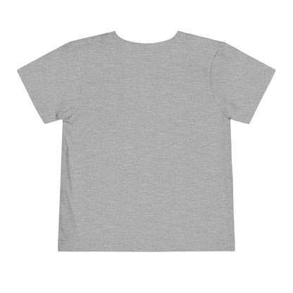 Horse Girl Toddler Tee — Blue Decorative Horse Graphic