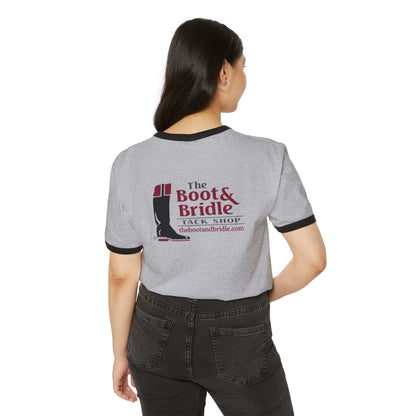 Ringer T-Shirt — The Boot & Bridle Tack Shop Logo Tee