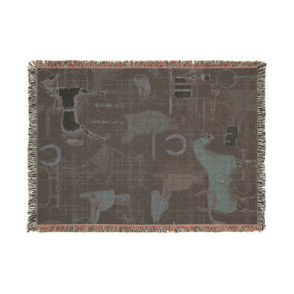 Equestrian Vintage Woven Throw Blanket