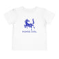 Horse Girl Toddler Tee — Blue Decorative Horse Graphic