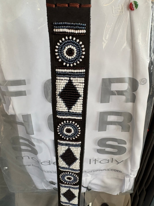 Handmade Kenyan Beaded Belt- Diamond Circles