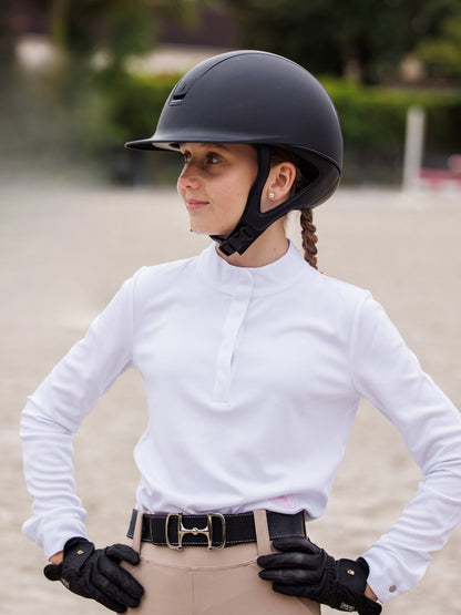 Cambridge Girls Long Sleeve Show Shirt - White