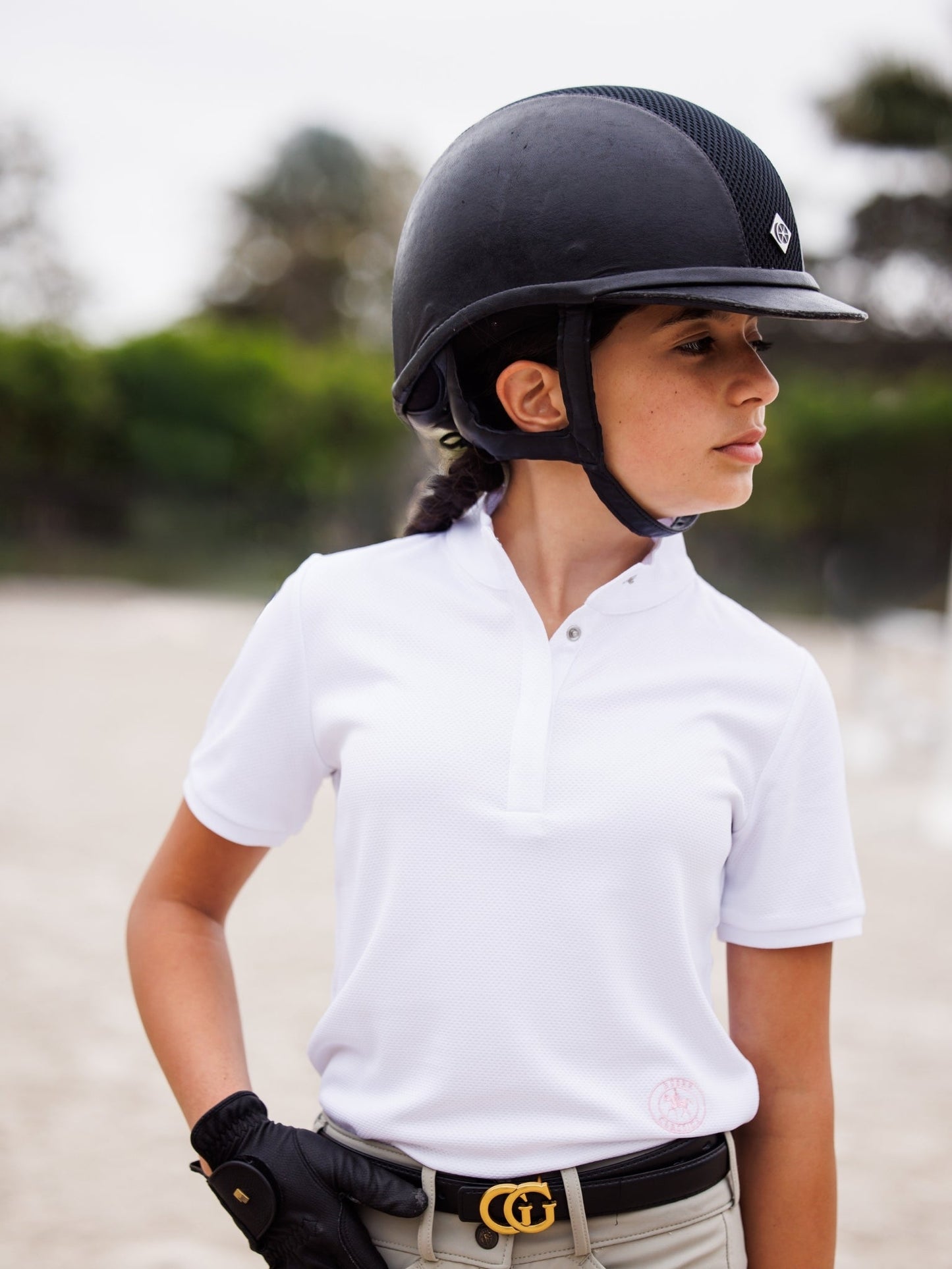 Cambridge Girls Short Sleeve Show Shirt - White