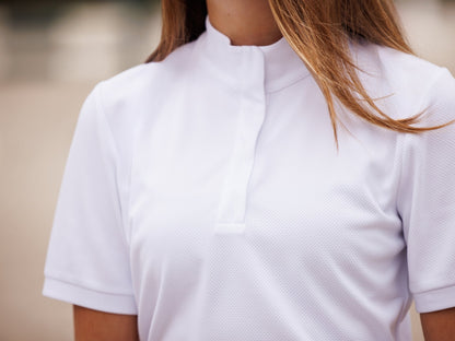 Cambridge Ladies Short Sleeve Show Shirt - White