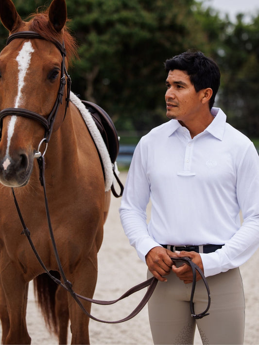 Cambridge Men's Long Sleeve Show Shirt - White