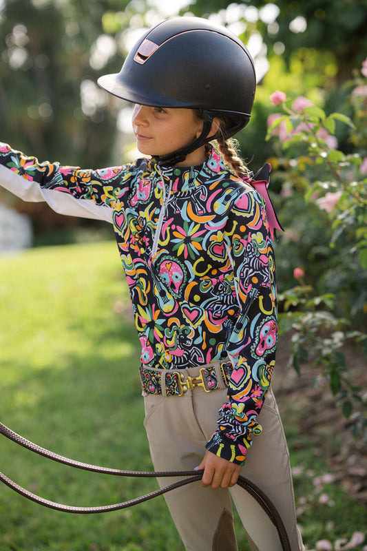 Day of the Dead and Footprints Sun Shirt Long sleeve
