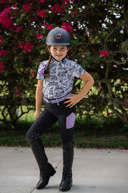 Kids Riding Tights Black