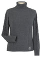 Laced Rein Cable Knit Sweater - Charcoal
