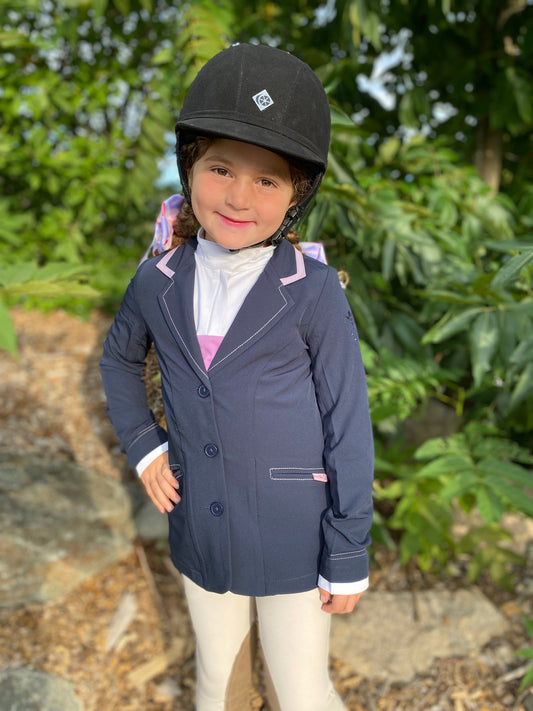 Girl's Show Coat- Dixon - Navy Lavender