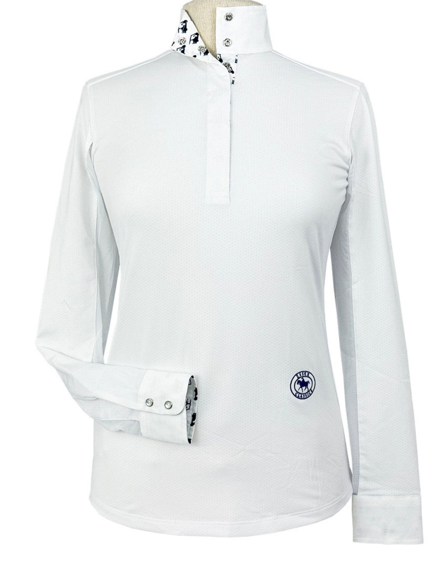 Golf Carts Ladies Talent Yarn Straight Collar Long Sleeve Show Shirt