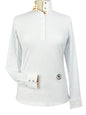 Croissants Ladies Talent Yarn Straight Collar Long Sleeve Show Shirt