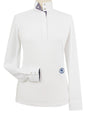 Tricolor Ladies Talent Yarn Straight Collar Long Sleeve Show Shirt
