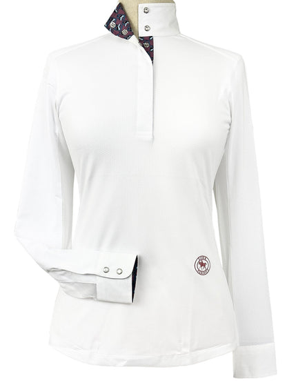 Stirrup Talk Ladies Talent Yarn Straight Collar Long Sleeve Show Shirt