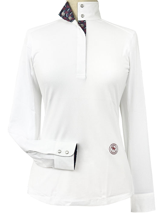 Stirrup Talk Ladies Talent Yarn Straight Collar Long Sleeve Show Shirt