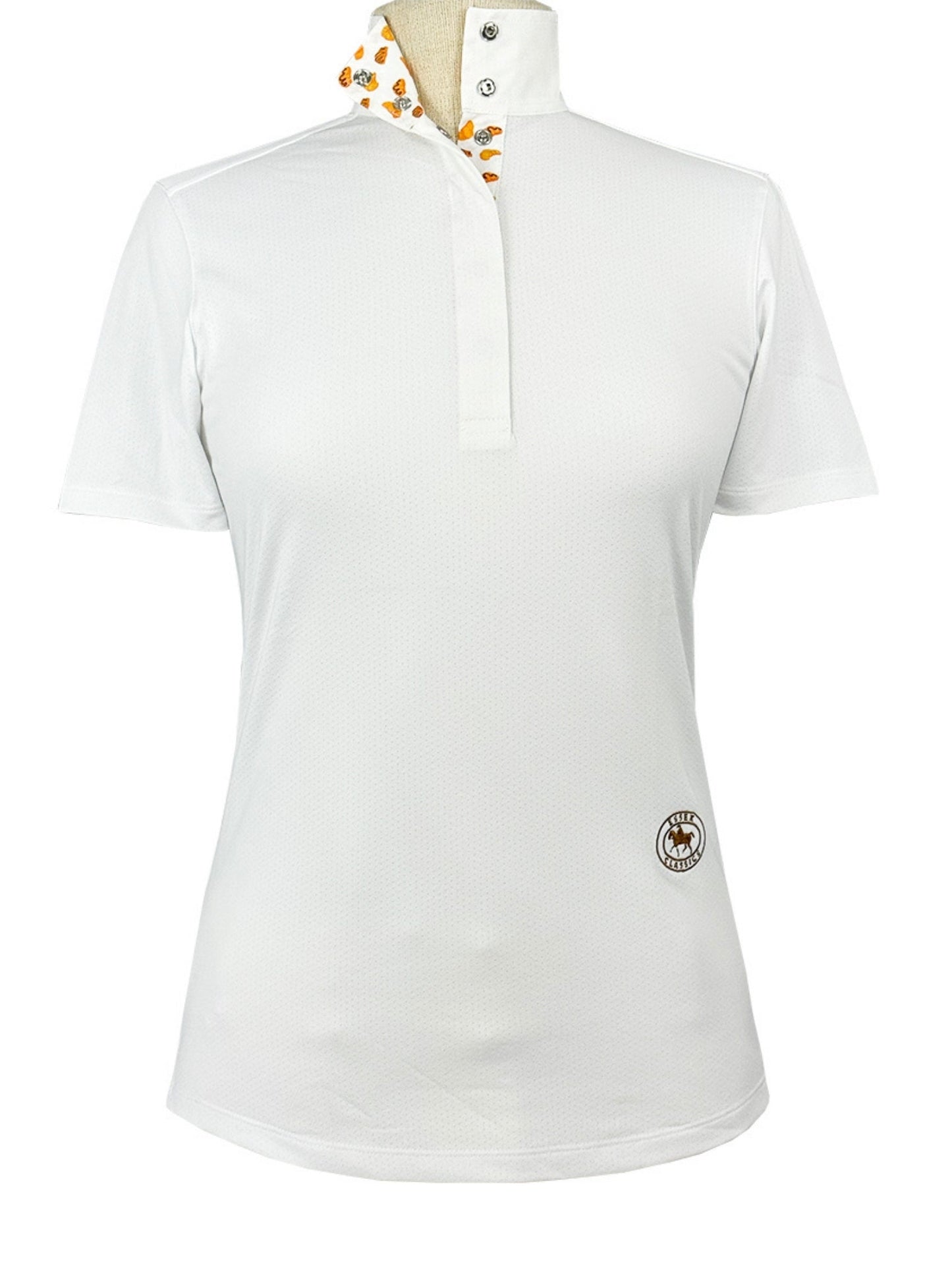 Croissants Ladies Talent Yarn Straight Collar Short Sleeve Show Shirt