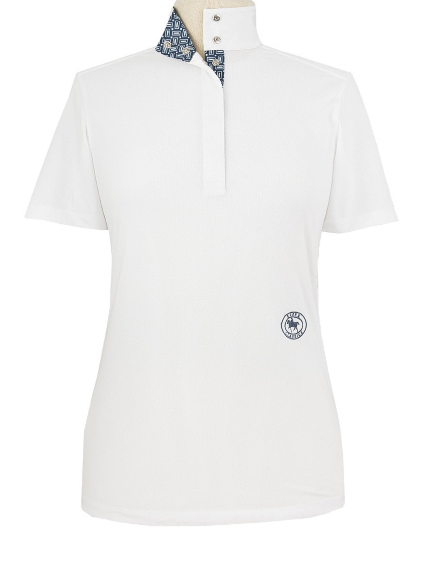 Hampton Lattice Ladies Talent Yarn Straight Collar Short Sleeve Show Shirt