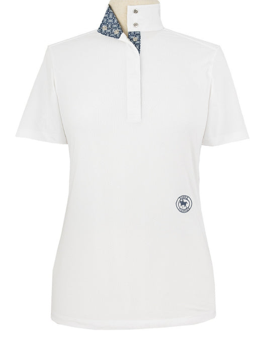 Hampton Lattice Ladies Talent Yarn Straight Collar Short Sleeve Show Shirt