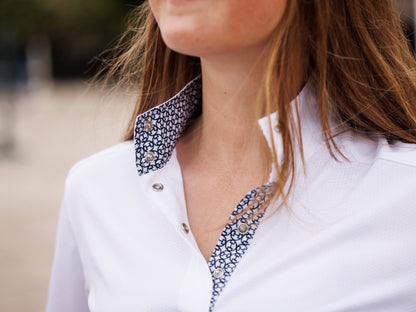 Bit By Bit Ladies Talent Yarn Straight Collar Short Sleeve Show Shirt