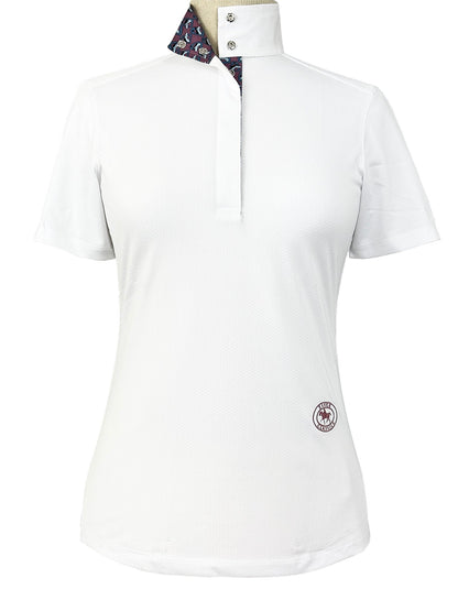 Stirrup Talk Ladies Talent Yarn Straight Collar Short Sleeve Show Shirt