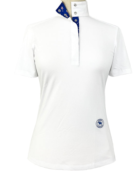 Happy Hour Ladies Talent Yarn Straight Collar Short Sleeve Show Shirt