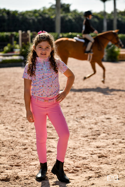 Kids Riding Tights Black