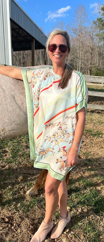 Derby Kaftan Equestrian Mini Dress