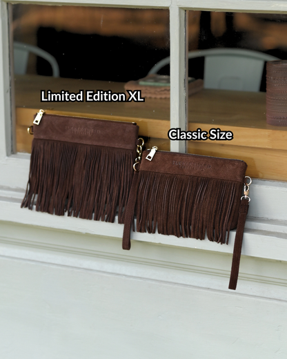XL Wellington Wristlet Summer Fringe | Dark Chocolate