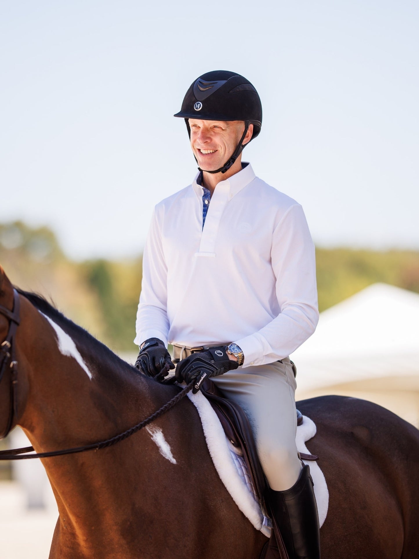 Men's Braided Reins & Bits Talent Yarn Long Sleeve Show Shirt
