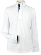 Men's Marine Blue Self Trim Talent Yarn Long Sleeve Show Shirt