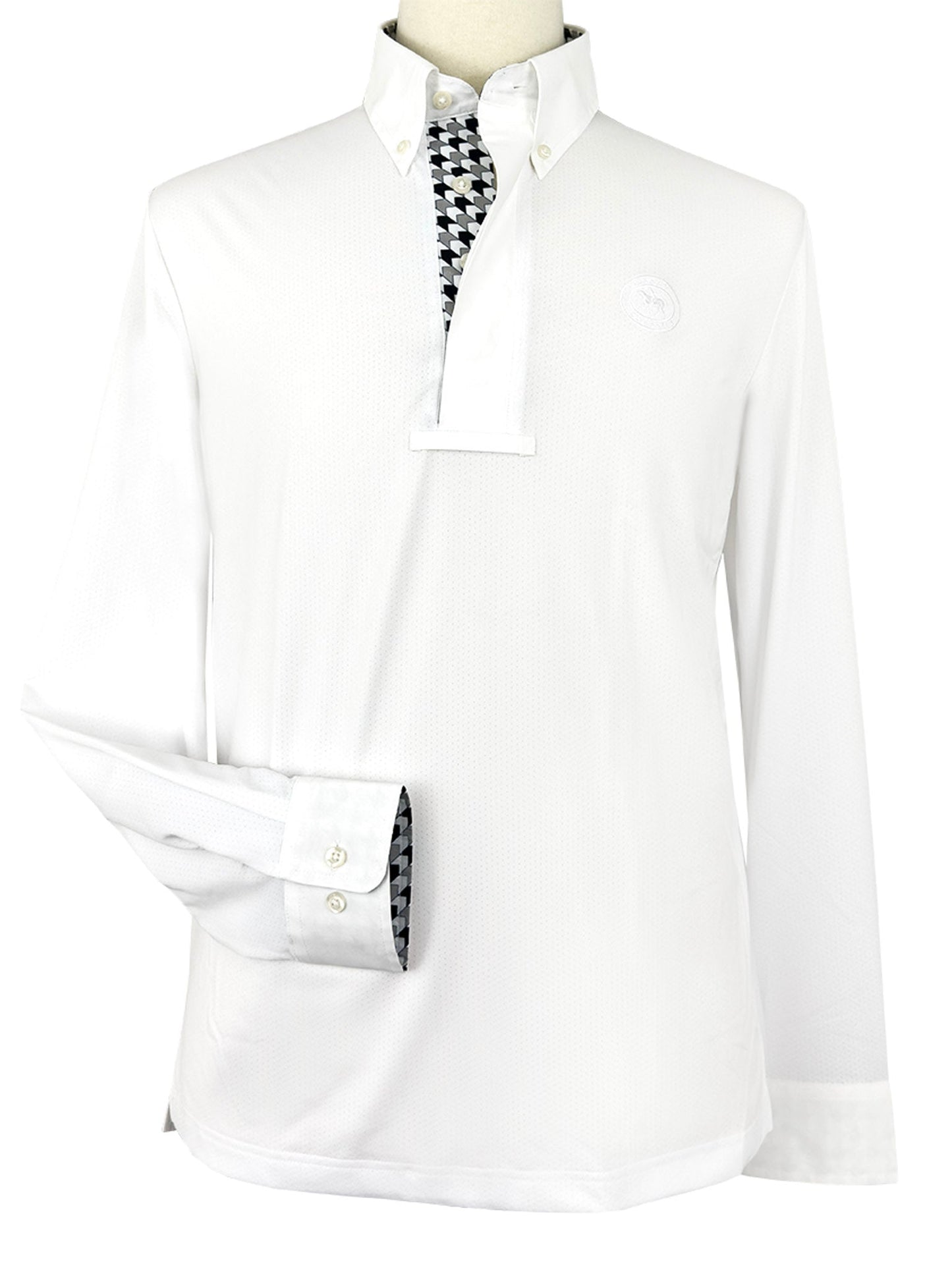 Men's Geometric Talent Yarn Long Sleeve Show Shirt