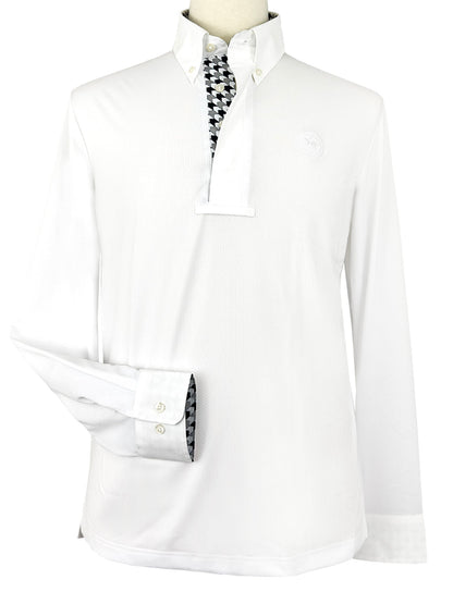 Men's Geometric Talent Yarn Long Sleeve Show Shirt