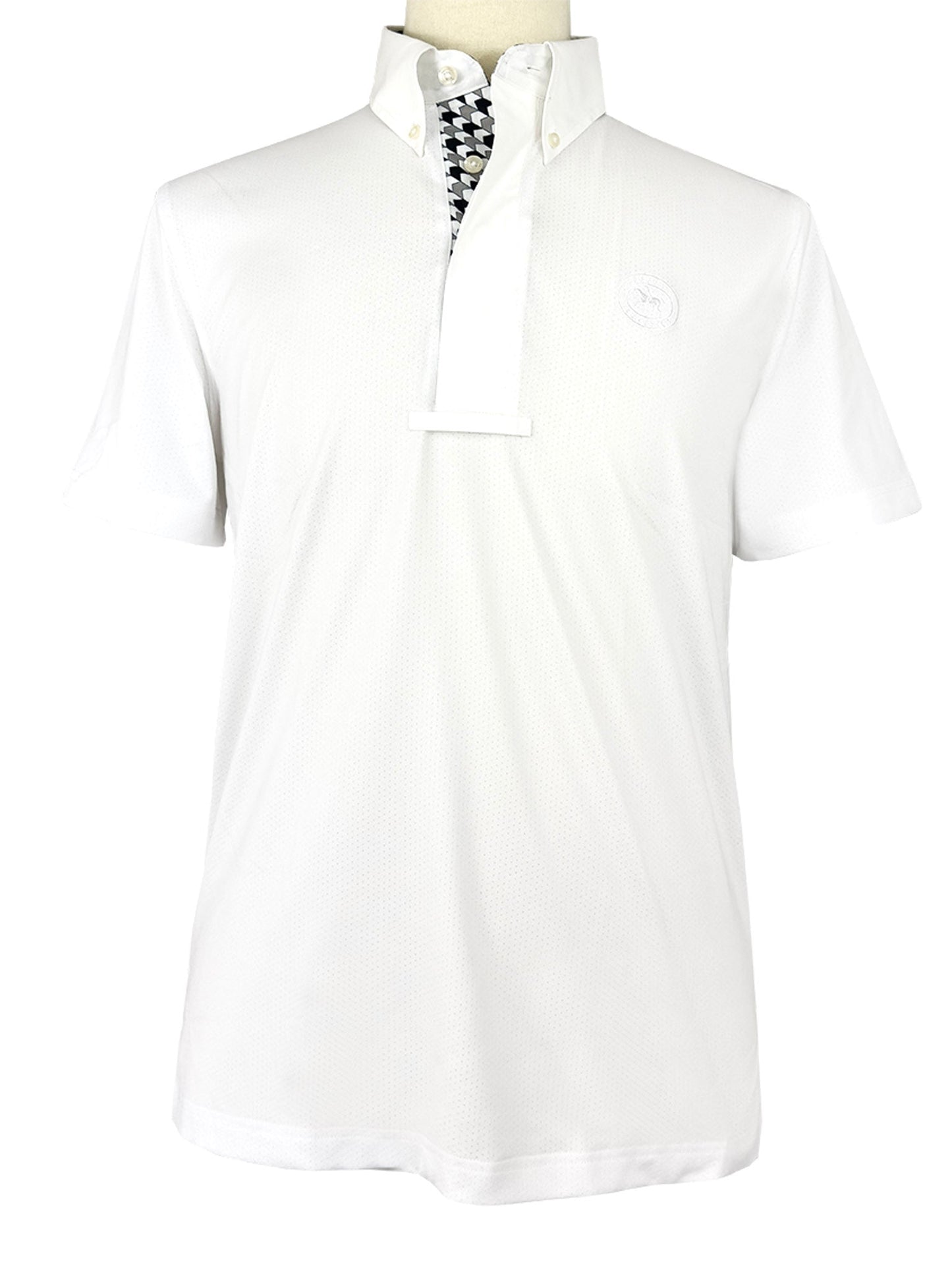 Men's Geometric Talent Yarn Short Sleeve Show Shirt