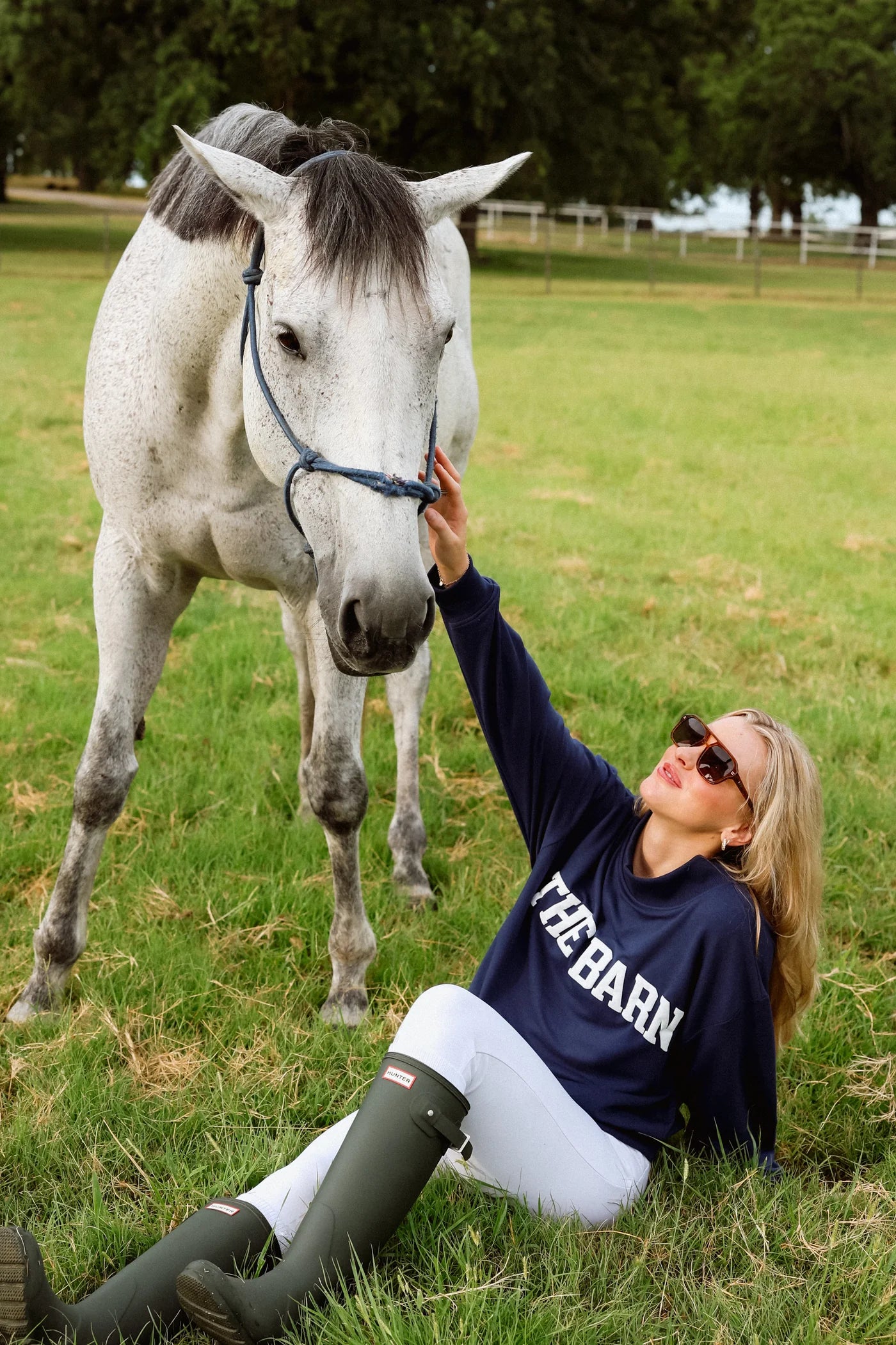 The Barn Dallas Mock Neck Navy