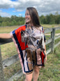 Double Horse Kaftan Equestrian Mini Dress
