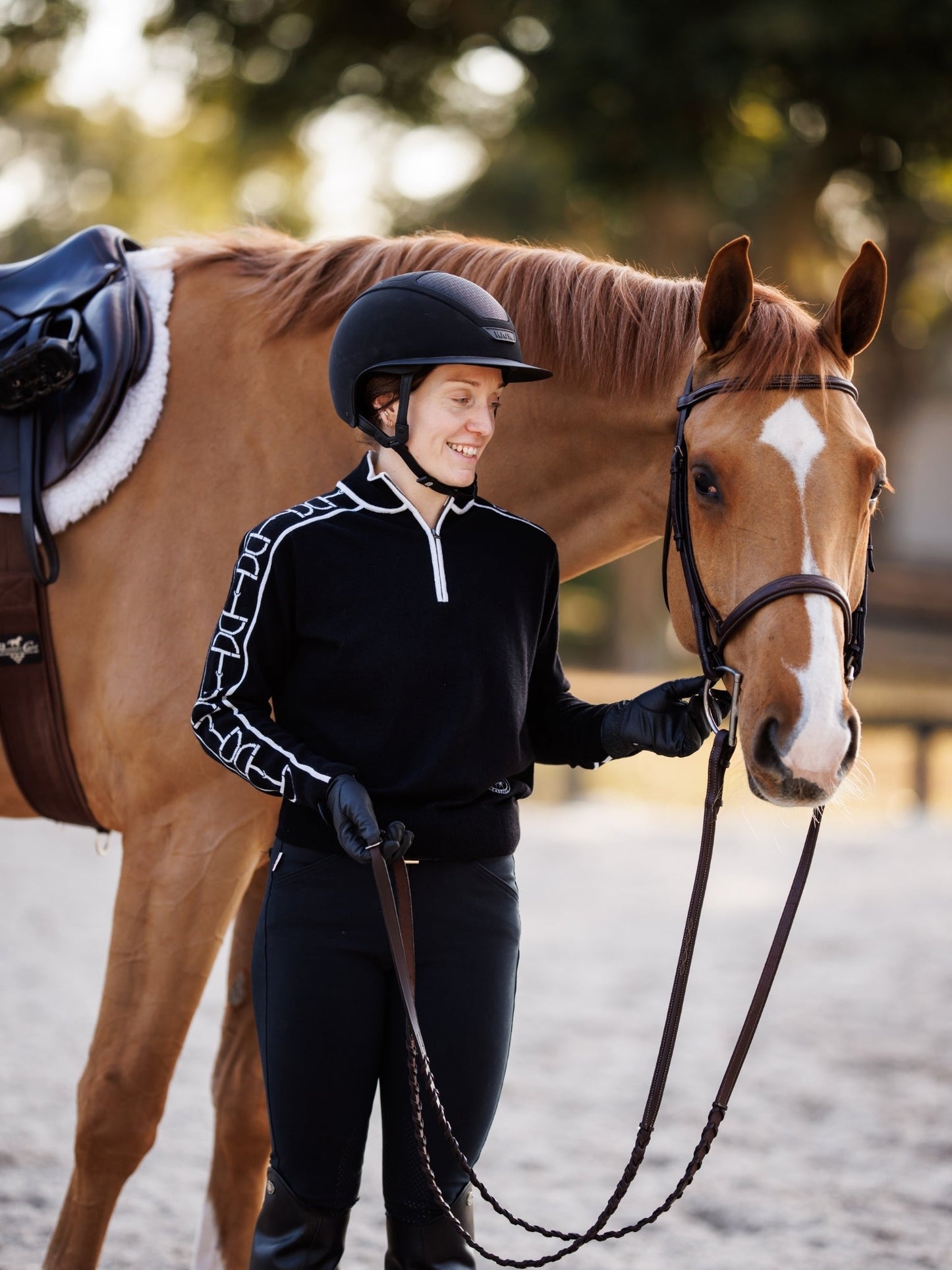 Polished Bit Quarter Zip Sweater - Black