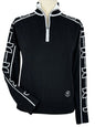 Polished Bit Quarter Zip Sweater - Black