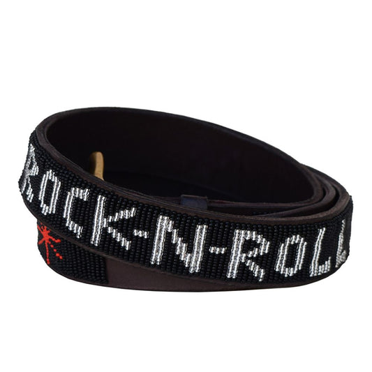 Handmade Kenyan Beaded Belt- Rock N Roll