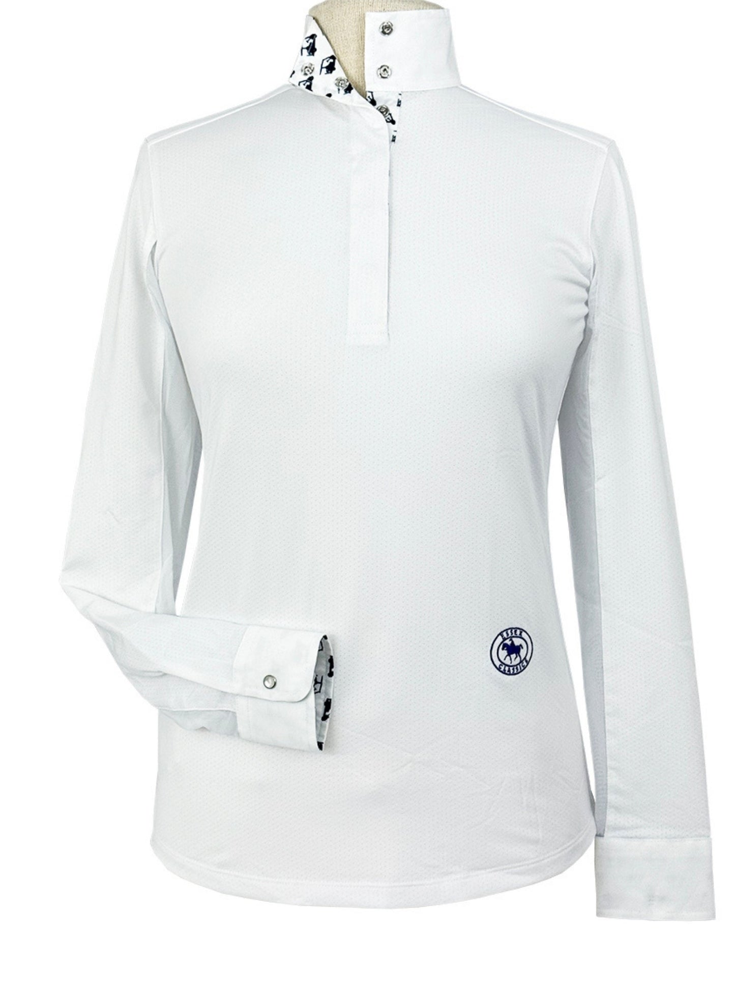 Golf Carts Girls Talent Yarn Straight Collar Long Sleeve Show Shirt