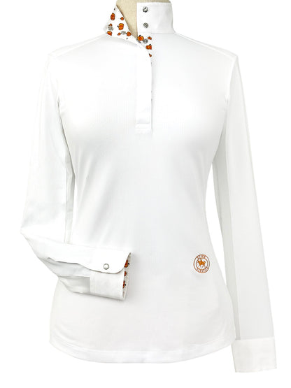 Pumpkins Girls Talent Yarn Straight Collar Long Sleeve Show Shirt