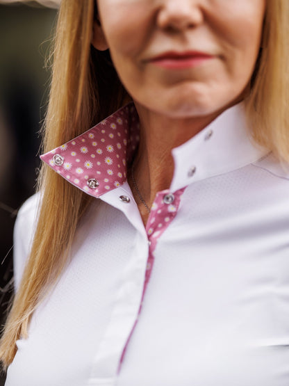 Daisy Delight Ladies Talent Yarn Wrap Collar Long Sleeve Show Shirt