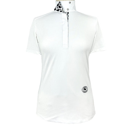 Cows Ladies Talent Yarn Wrap Collar Short Sleeve Show Shirt