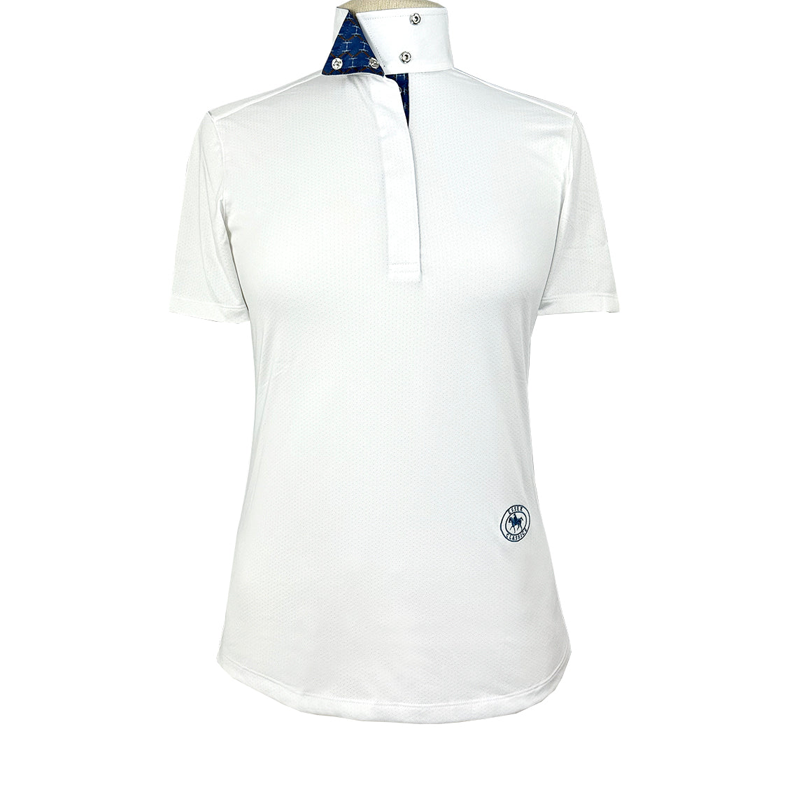 Braided Reins & Bits Ladies Talent Yarn Wrap Collar Short Sleeve Show Shirt