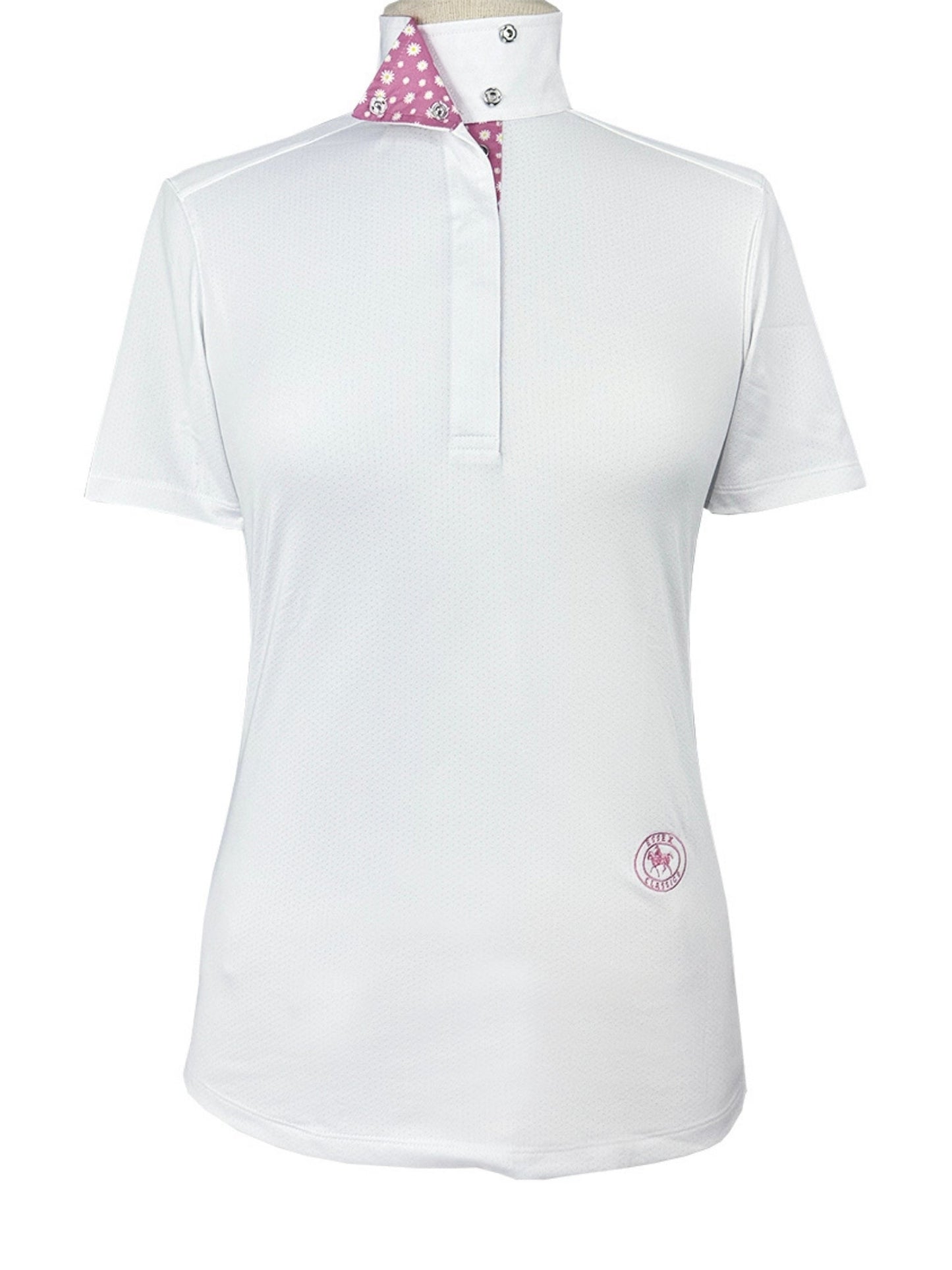 Daisy Delight Ladies Talent Yarn Wrap Collar Short Sleeve Show Shirt