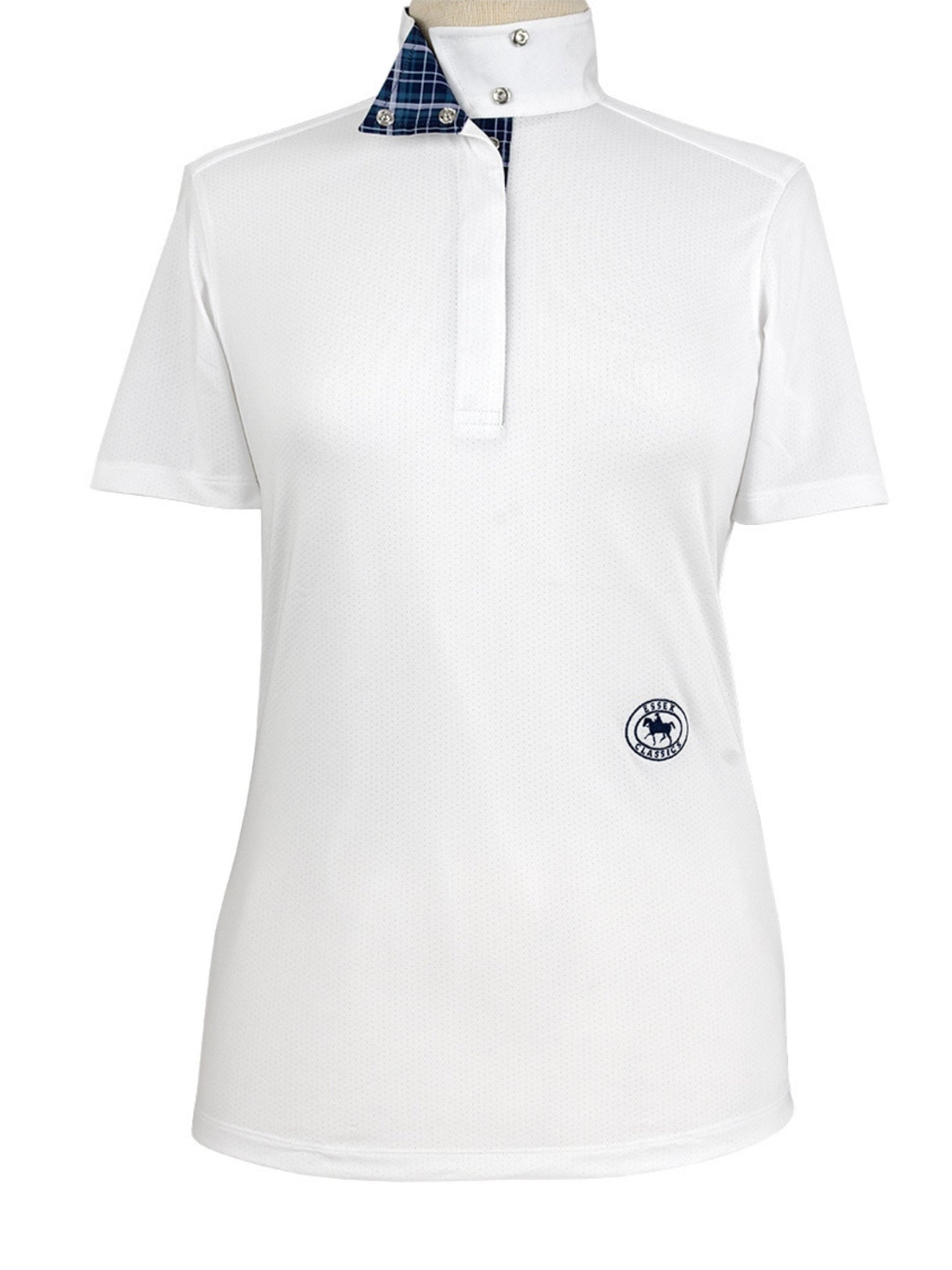 Turnout Tartan Ladies Talent Yarn Wrap Collar Short Sleeve Show Shirt