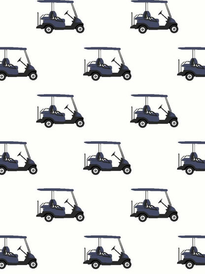 Ladies "Luna II" Marine Blue with Golf Carts Long Sleeve Performance Show Shirt