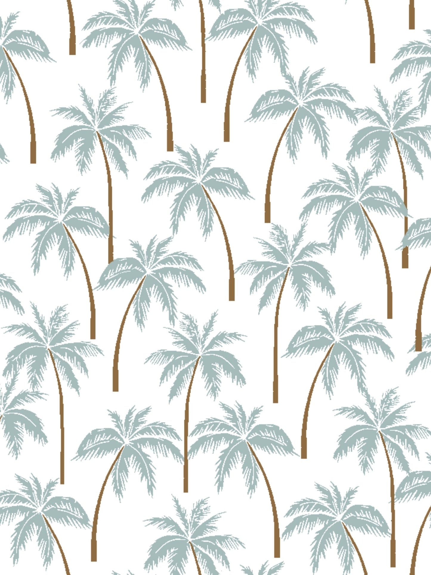 Ladies "Luna II" Seafoam with Palm Trees Short Sleeve Performance Show Shirt