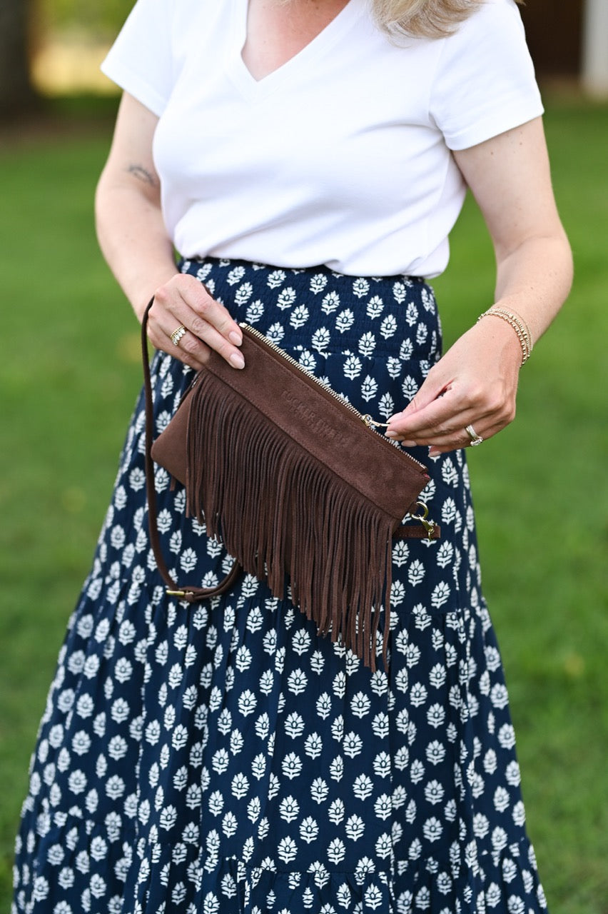 XL Wellington Wristlet Summer Fringe | Dark Chocolate